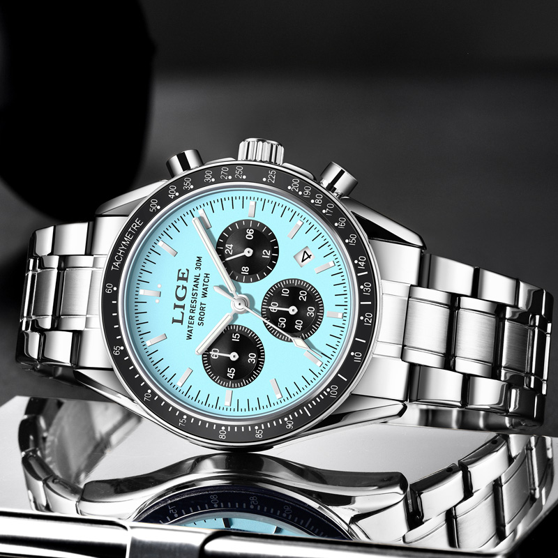 LIGE Top Brand Luxury New Men  - огляд і ціна Luxury Watch Top 10