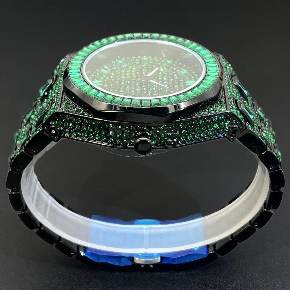 2024 Hip Hop Green Diamond Wat - огляд і ціна Luxury Watch Iceberg