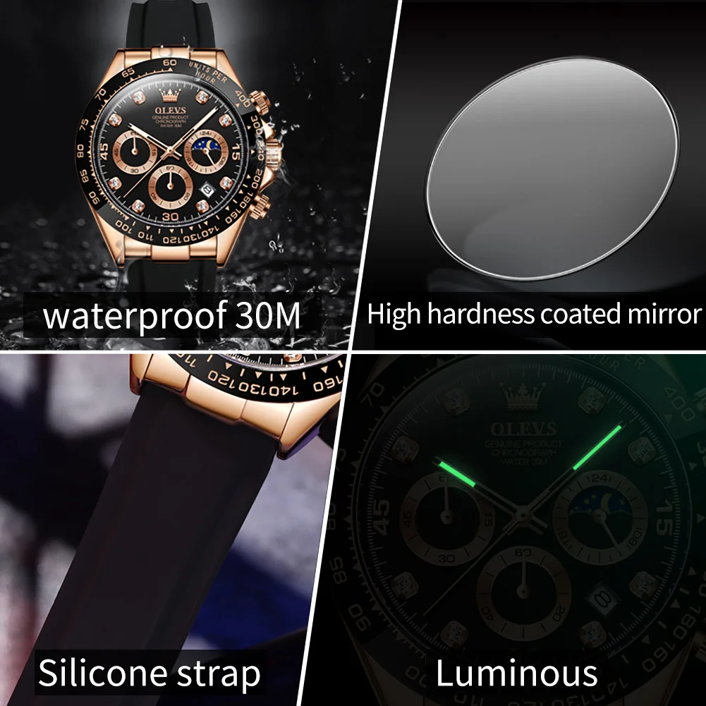 OLEVS 2875 Men's Watches Chron - огляд і ціна Luxury Watch Maker